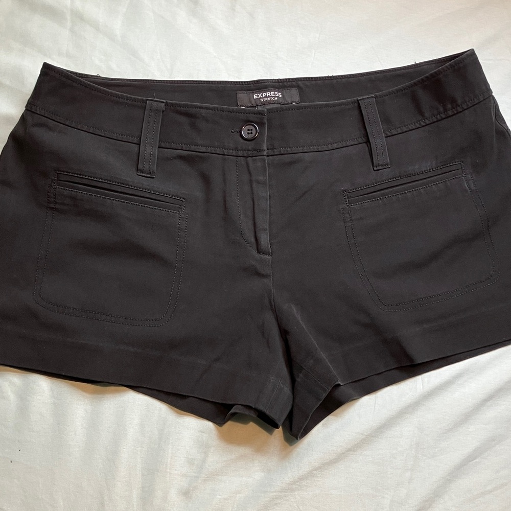 Express Black Sexy shorts Women's Shorts with Front Patch Pockets